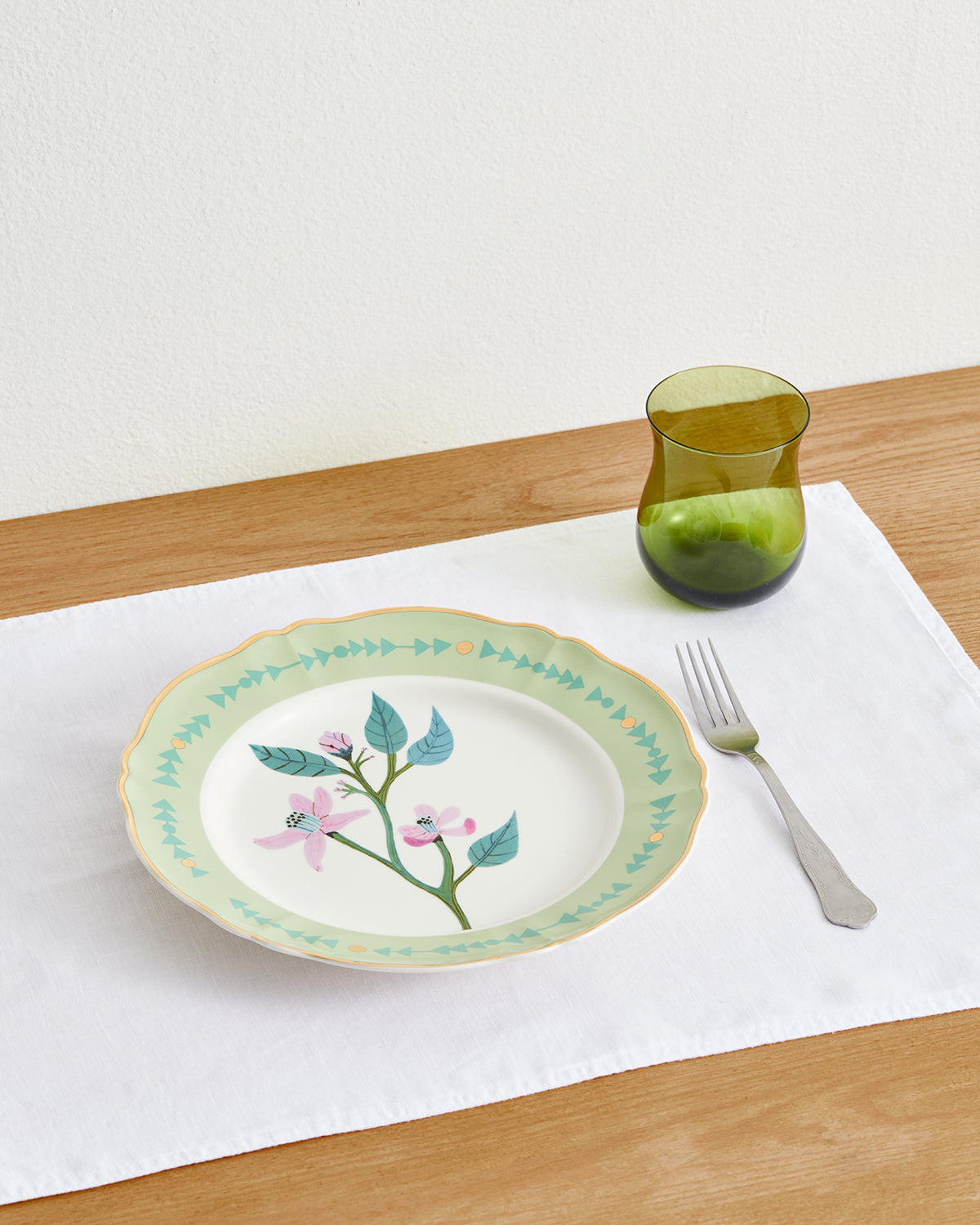 Bitossi Home Dessert Plate Botanica in Green