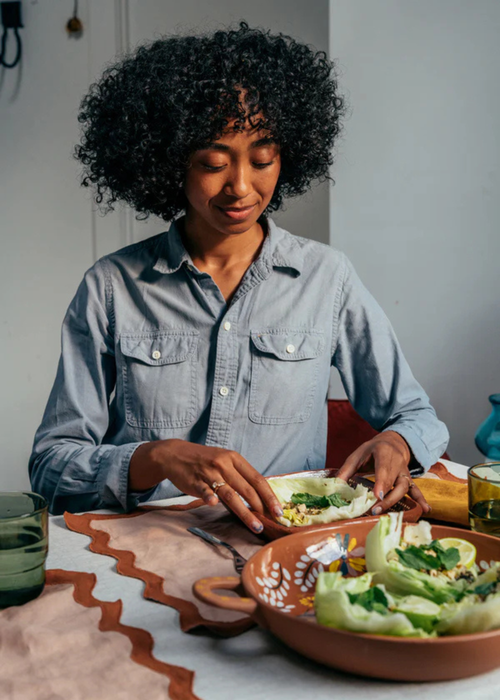 Maryah Ananda's Refreshing Tofu Larb in Lettuce Cups