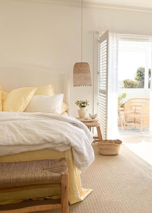 9 Sunny Bedrooms Featuring Our Limoncello Linen Sheets