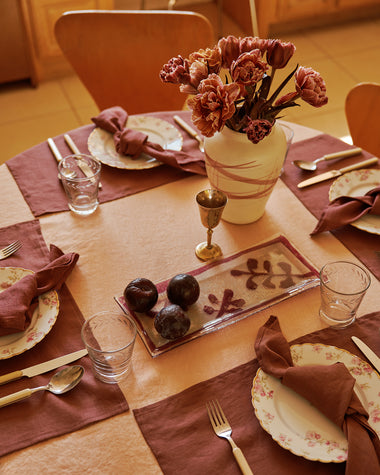 Cacao 100% French Flax Linen Napkins (Set of Four)
