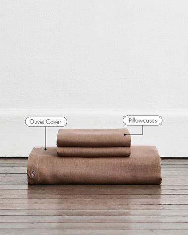 Portobello 100% French Flax Linen Duvet Cover Set