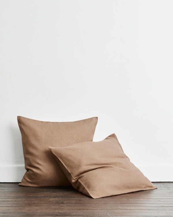 Portobello 100% French Flax Linen European Pillowcases (Set of Two)