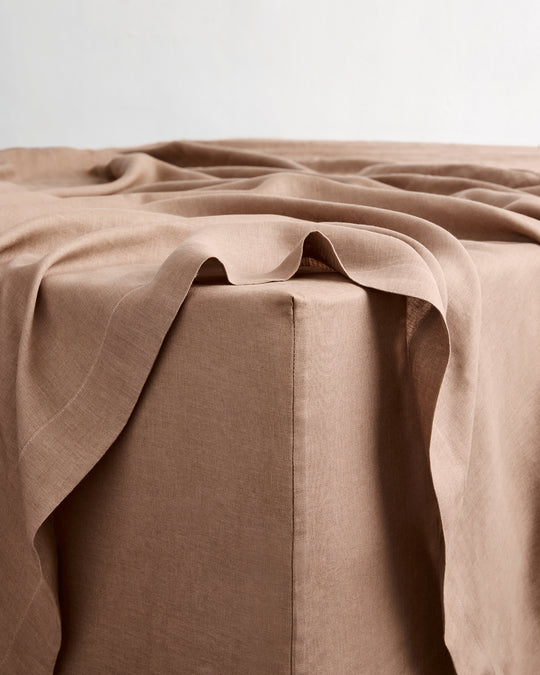Portobello 100% French Flax Linen Fitted Sheet