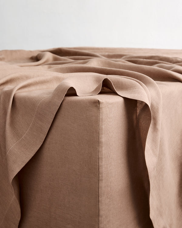 Portobello 100% French Flax Linen Fitted Sheet