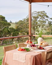 Hazelnut 100% French Flax Linen Tablecloth - view
