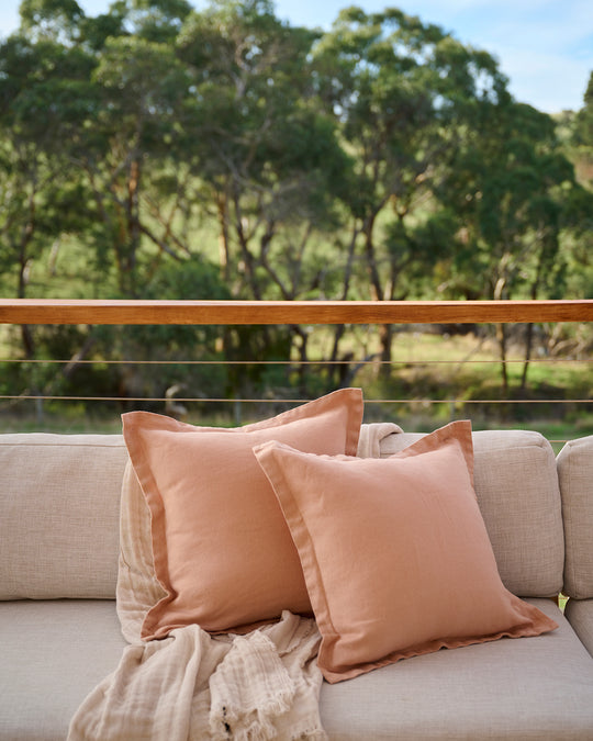 Oatmeal 100% French Flax Linen Muslin Throw
