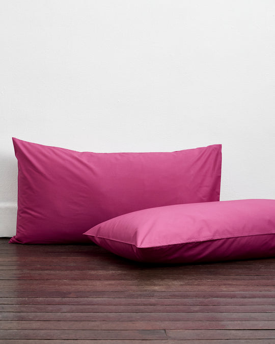 Berry 100% Organic Cotton King Pillowcases (Set of Two)