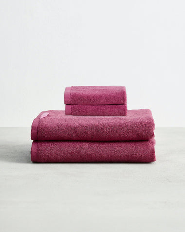 Berry 100% Cotton Terry Bath Towels & Face Washers Bundle