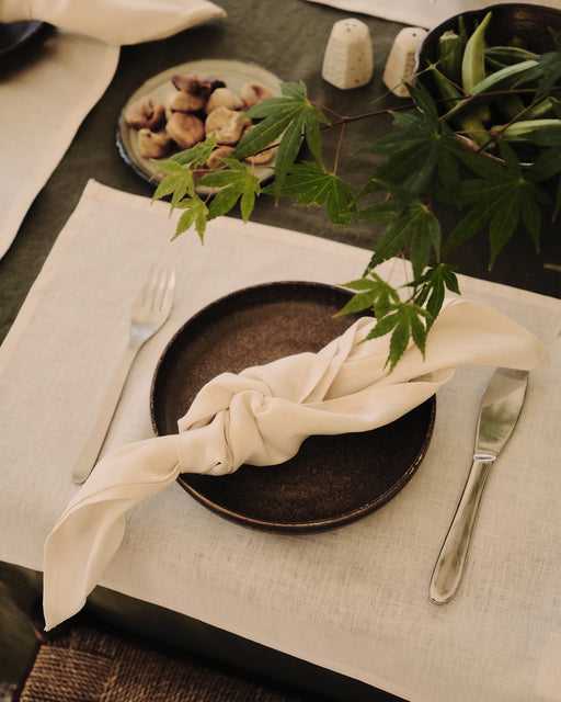 Oatmeal 100% French Flax Linen Placemats (Set of Four)