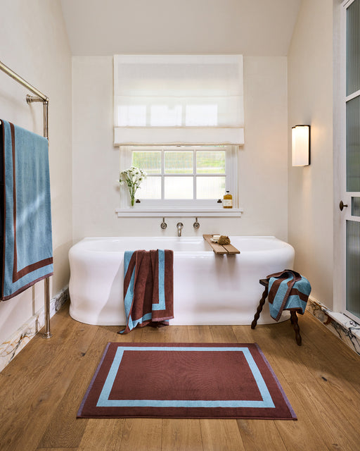 Cacao & Lagoon Two-Toned 100% Cotton Terry Bath Sheet Bundle