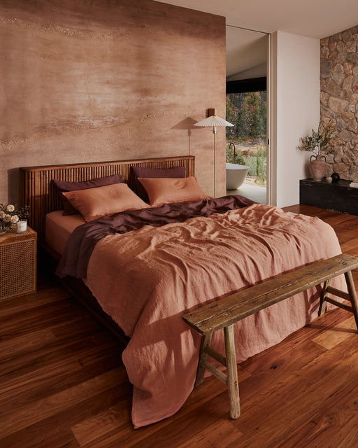 Cacao 100% French Flax Linen Sheet Set