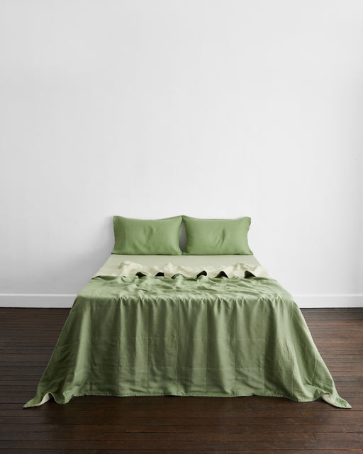 Sage & Pistachio Two-Tone Quilt