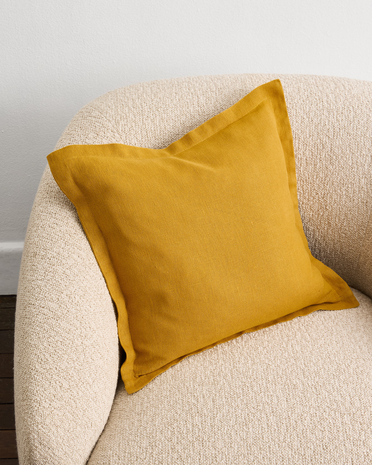 Turmeric 100% French Flax Linen Cushion Cover