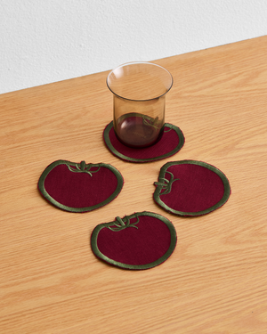 Les Fruits Tomate Coasters (Set of Four)