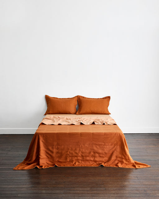 Terracotta & Rust Two-Tone Quilt