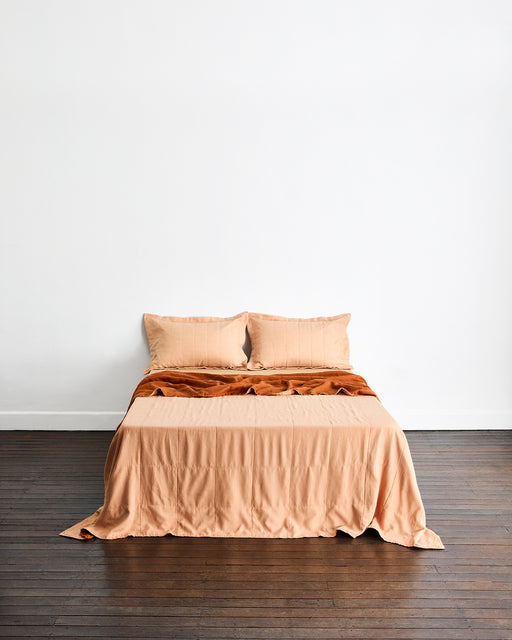 Terracotta & Rust Two-Tone Quilt