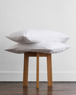 Crisp White Organic Cotton Pillowcases (Set of Two)