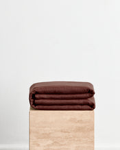 Cacao 100% French Flax Linen Throw - view