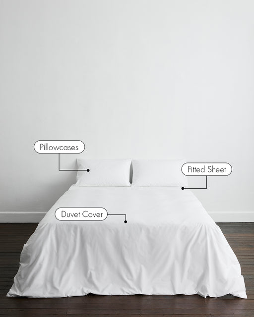 Crisp White Organic Cotton Bedding Set