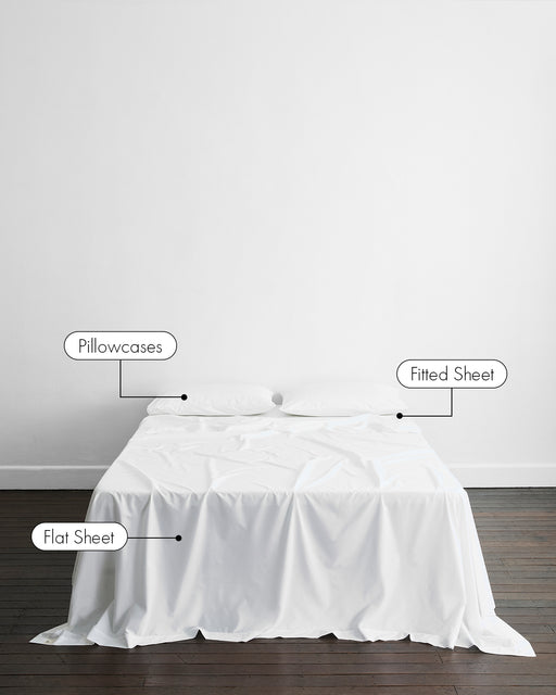 Crisp White Organic Cotton Sheet Set