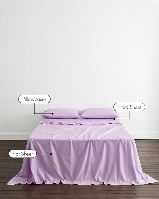 Violet 100% Organic Cotton Sheet Set