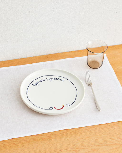 Gemma Bamforth x Bed Threads 'Peperoncino Lungo Italiano' Ceramic Dinner Plate