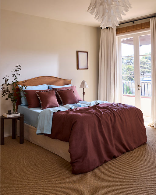 Cacao 100% French Flax Linen Bedding Set