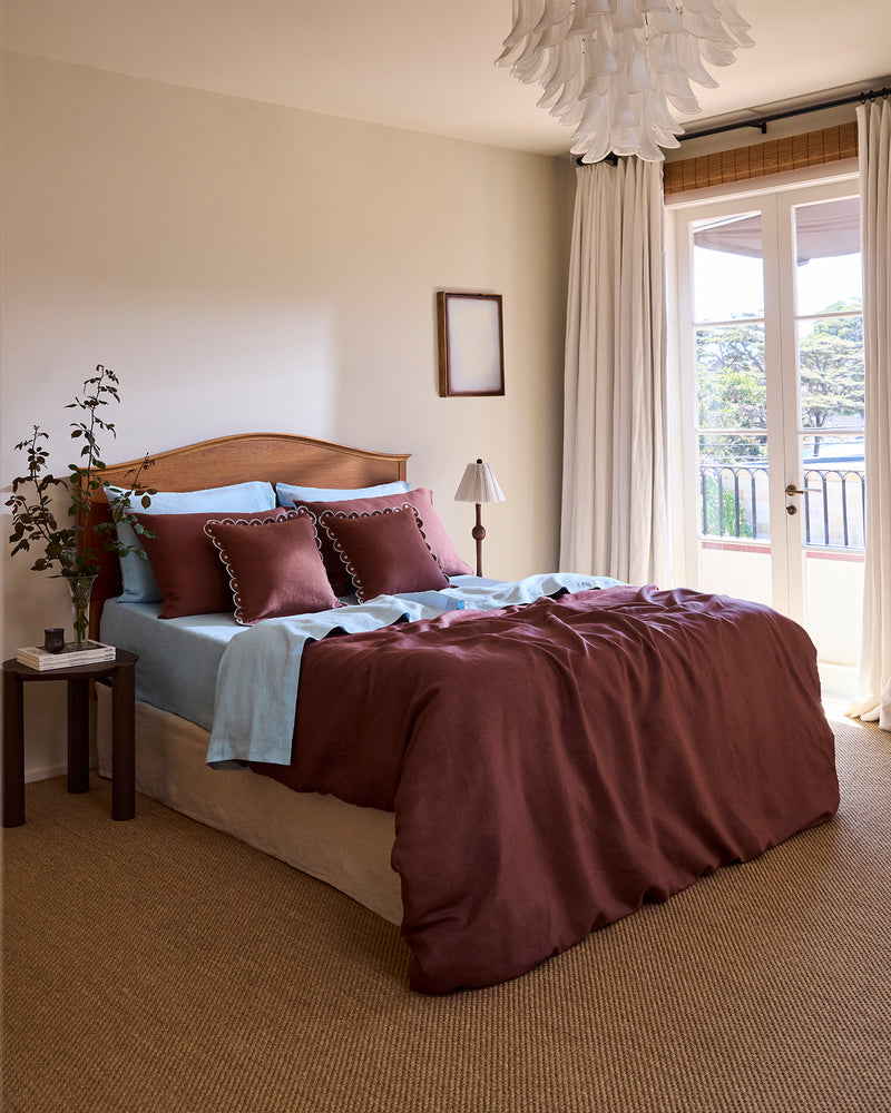 Cacao 100% French Flax Linen Duvet Cover