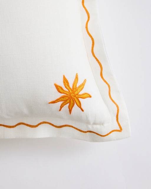 La Sirène 'Crab' 100% French Flax Linen Cushion Cover