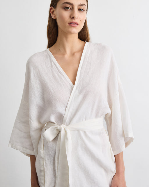 Cabana Short Robe in White