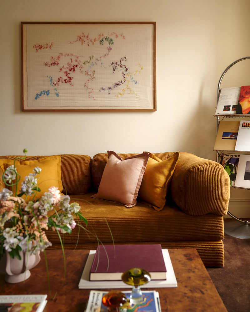 Turmeric 100% French Flax Linen Cushion Cover