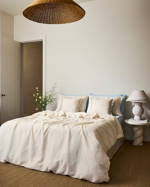 Crème 100% French Flax Linen Pillowcases (Set of Two)