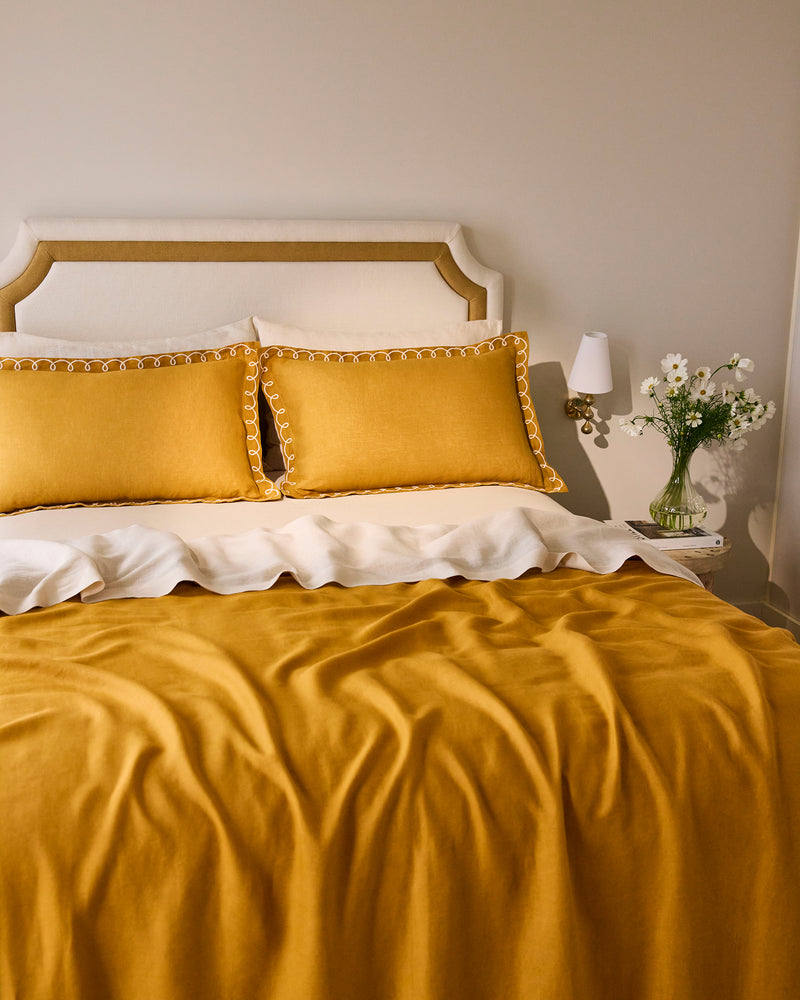 Crème 100% French Flax Linen Pillowcases (Set of Two)