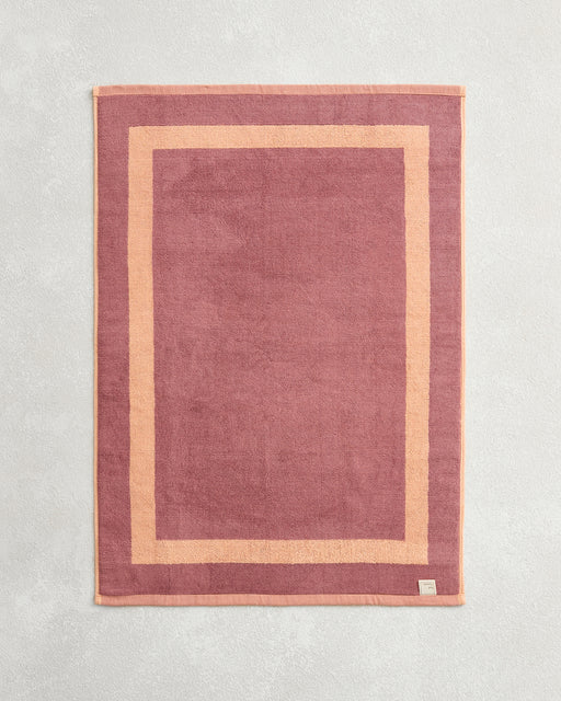 Terracotta & Pink Clay Two-Toned 100% Cotton Terry Bath Mat