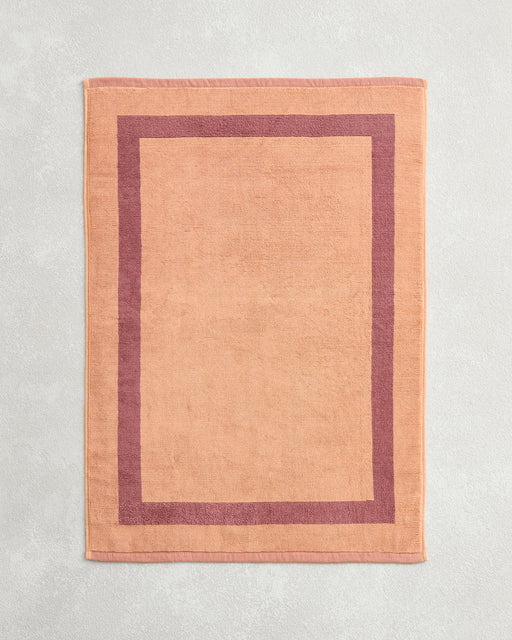 Terracotta & Pink Clay Two-Toned 100% Cotton Terry Bath Mat