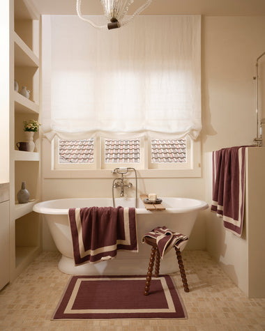 Crème & Cacao Two-Toned 100% Cotton Terry Bath Sheet Bundle
