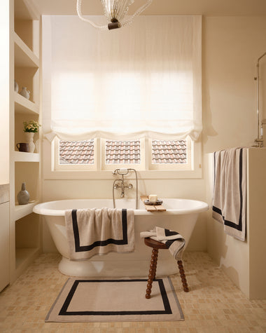 Oatmeal & Charcoal Two-Toned 100% Cotton Terry Bath Sheet Bundle