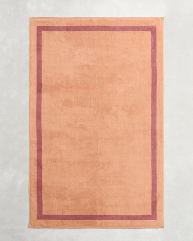 Terracotta & Pink Clay Two-Toned 100% Cotton Terry Bath Sheets (Set of Two)
