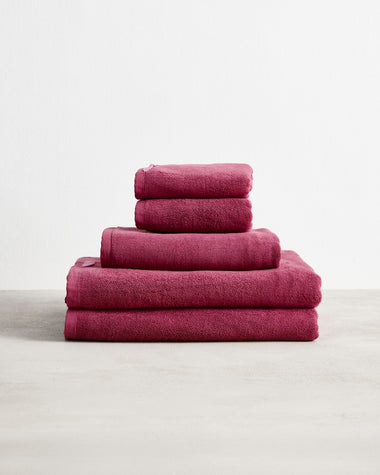 Berry 100% Cotton Terry Bath Sheet Bundle