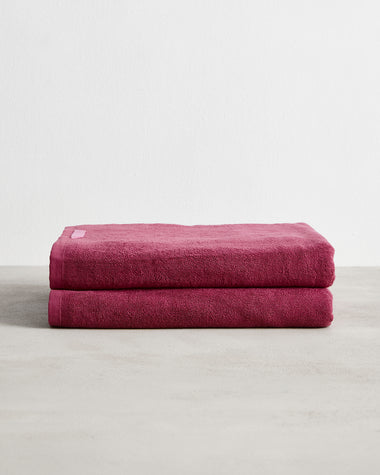 Berry 100% Cotton Terry Bath Sheets (Set of Two)