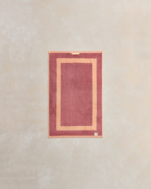 Terracotta & Pink Clay Two-Toned 100% Cotton Terry Hand Towels (Set of Two)