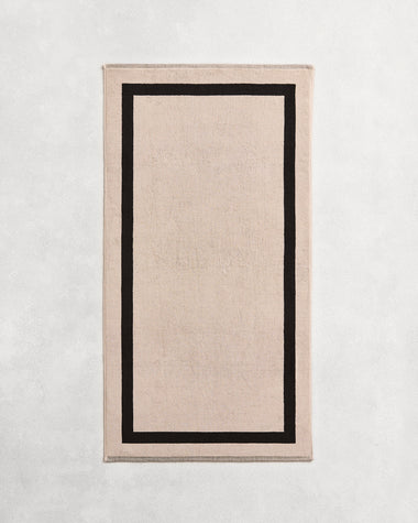 Oatmeal & Charcoal Two-Toned 100% Cotton Terry Bath Towel Bundle