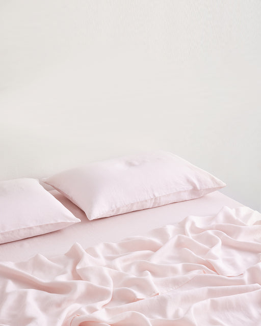 Rosewater 100% French Flax Linen Fitted Sheet Set