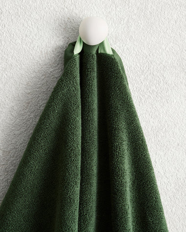 Moss 100% Cotton Terry Hand Towels (Set of Two)