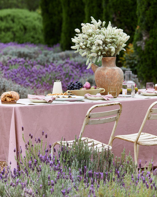 Lavender 100% French Flax Linen Tablecloth