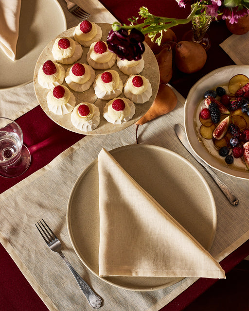 Mulberry 100% French Flax Linen Tablecloth