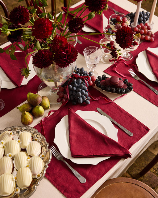 Mulberry 100% French Flax Linen Napkins (Set of Four)