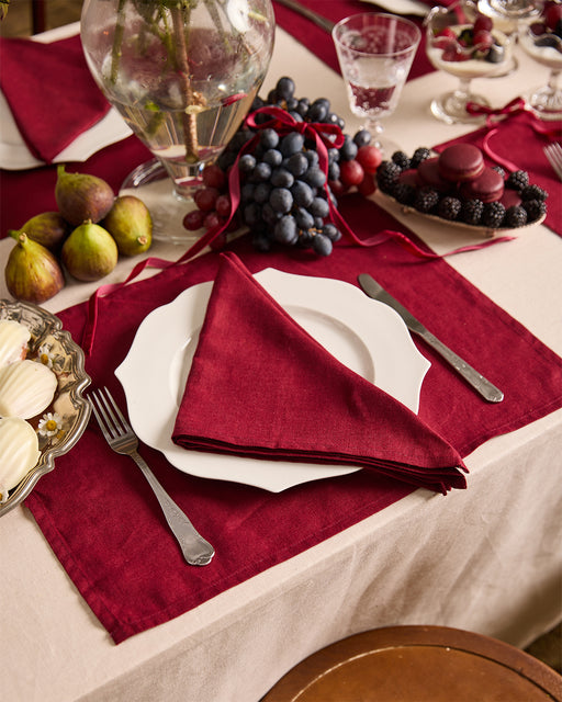 Mulberry 100% French Flax Linen Napkins (Set of Four)