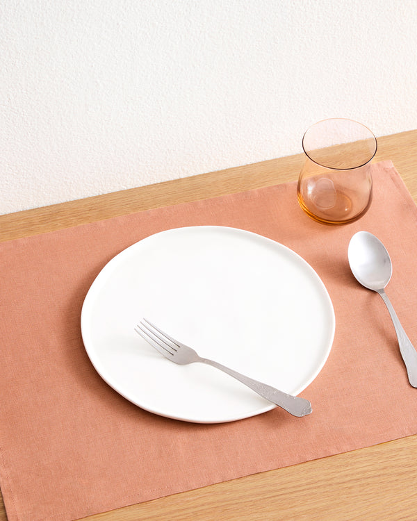Hazelnut 100% French Flax Linen Placemats (Set of Four)