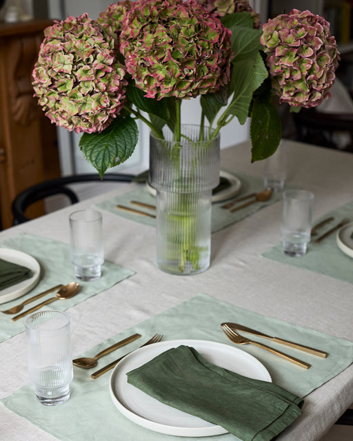 Oatmeal 100% French Flax Linen Tablecloth